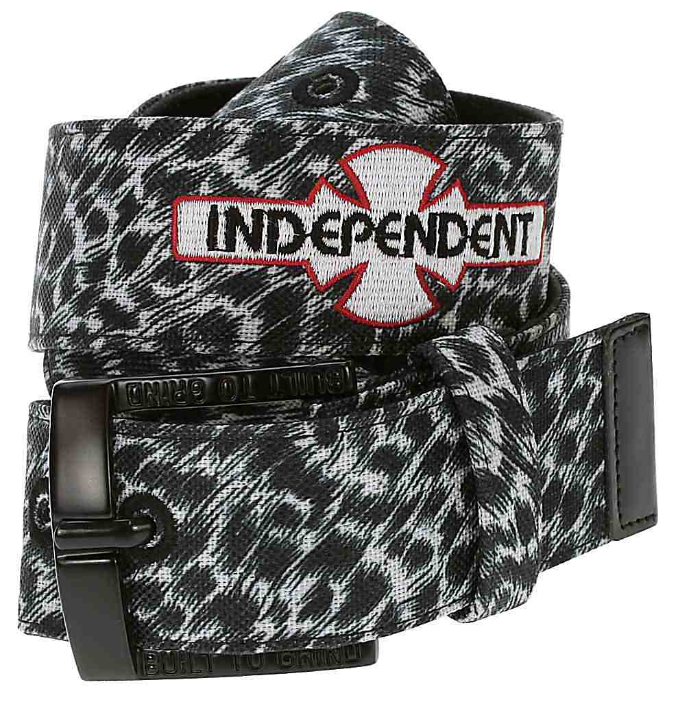 pásek Independent Minimal - White/Black Leopard