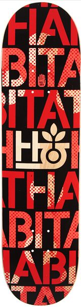 skateboard Habitat Stencil Large - Black/Red