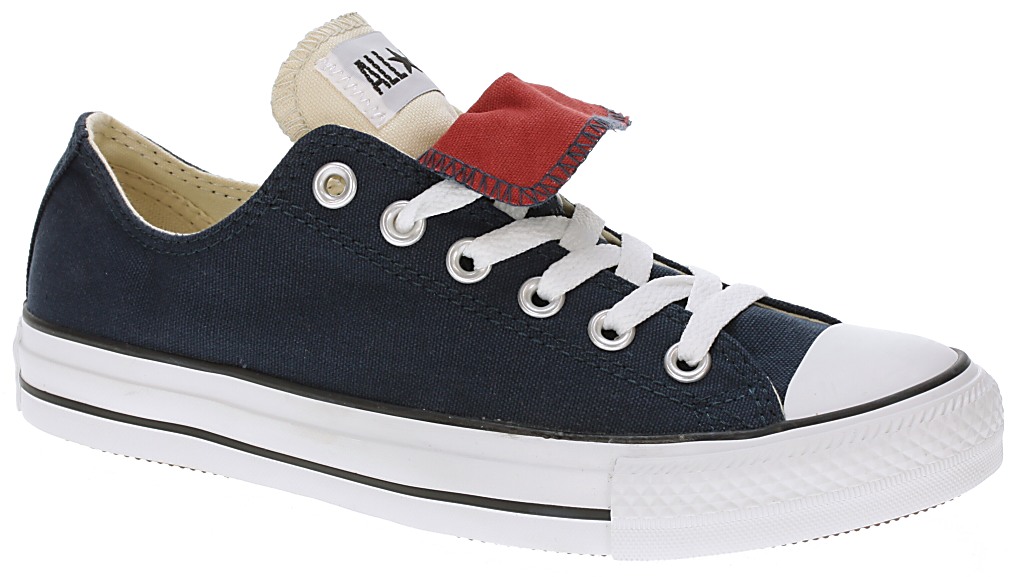 topánky Converse Chuck Taylor All Star Double Tongue OX - Dress Blue/Cinnabar