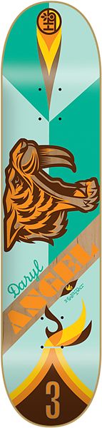 skateboard Habitat Angel Prehistoric Pennant - Green/Orange