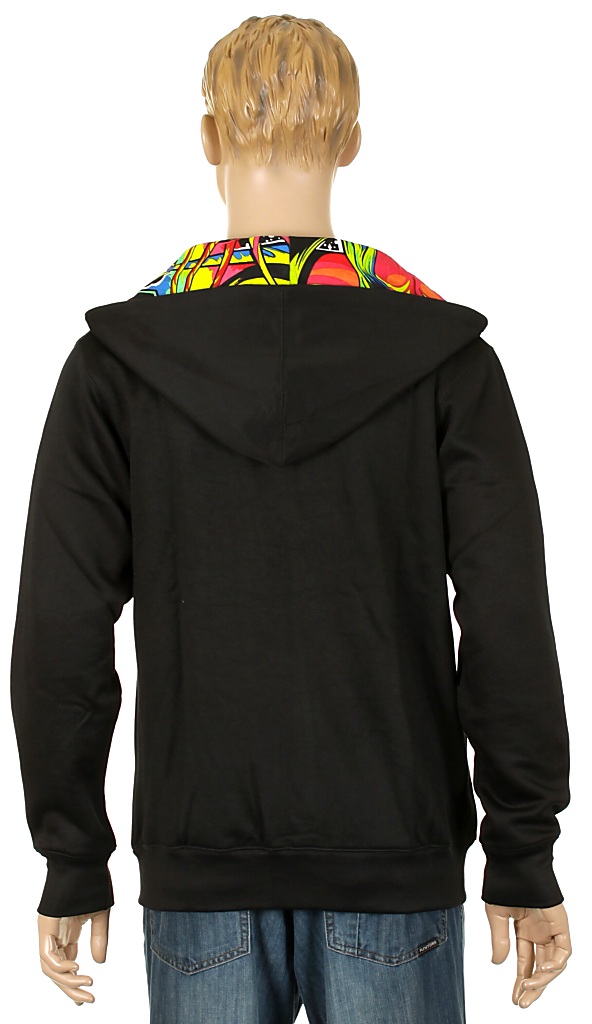mikina Electric Pattern Fill Zip - Black