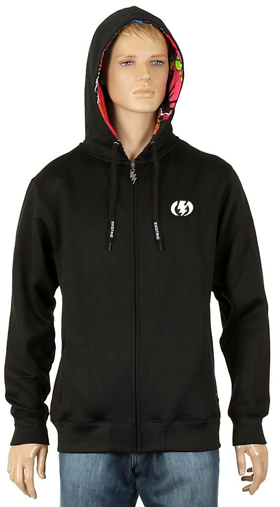 mikina Electric Pattern Fill Zip - Black