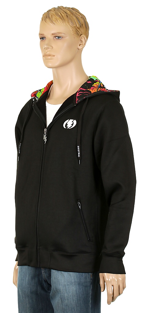 mikina Electric Pattern Fill Zip - Black