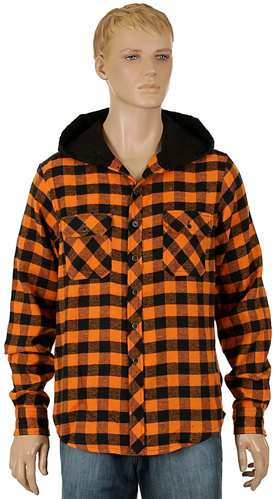 shirt Circa P-Ram LS - Orange/Black Plaid