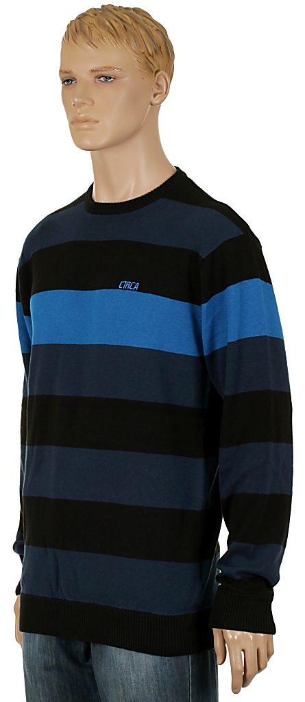 sveter Circa Division Stripe - Directoire Blue