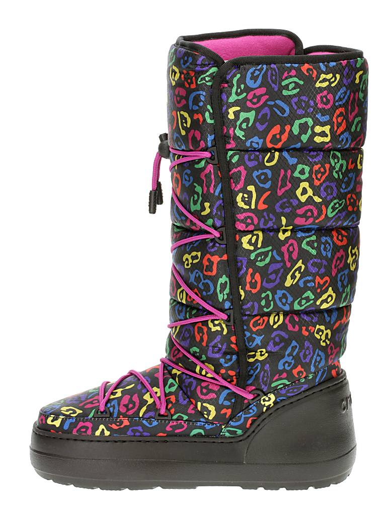 topánky Crocs Kosmoboot Leopard - Black/Berry