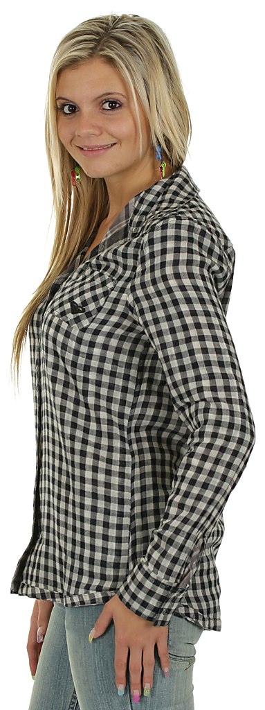košile Roxy Flower Power LS - Funky Plaid True Black