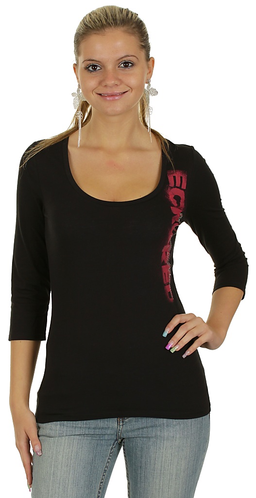 tričko Ecko Red Overspray 3/4 - Real Black
