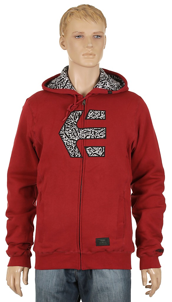 hoodie Etnies Fuzz Zip - Brick