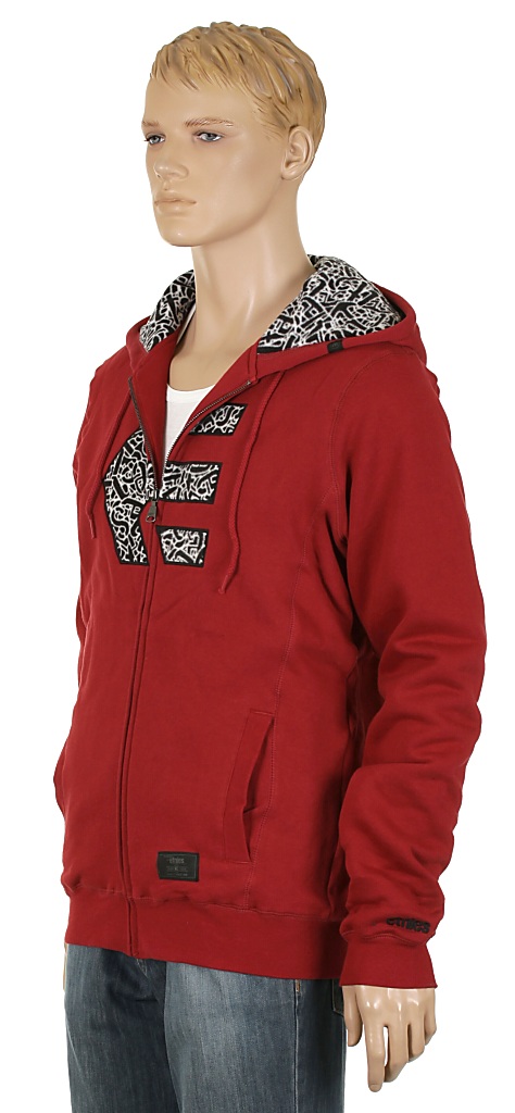 hoodie Etnies Fuzz Zip - Brick
