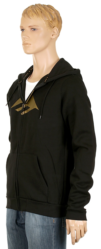 mikina Emerica Triangle Solid Zip - Black/Gold