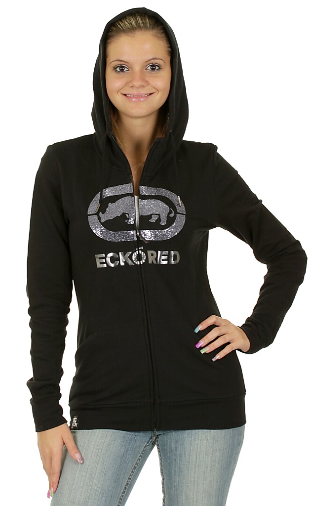 hoodie Ecko Red Rhino Bling Zip - Real Black