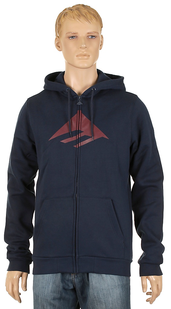 hoodie Emerica Triangle Solid Zip - Navy