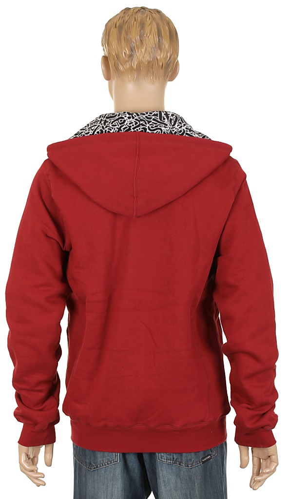 hoodie Etnies Fuzz Zip - Brick