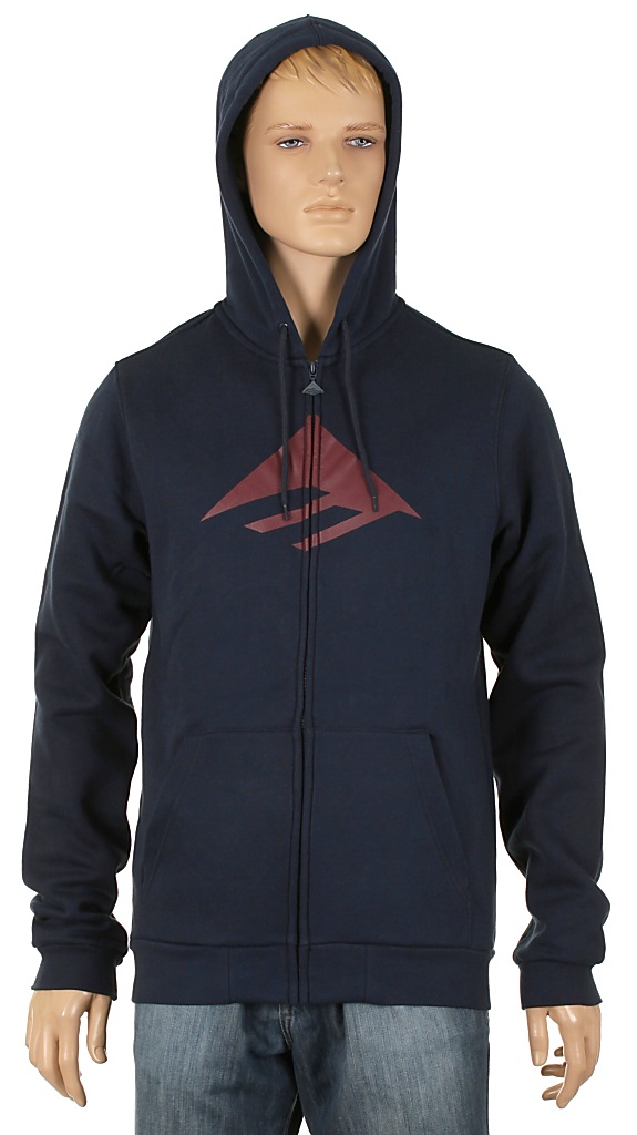 hoodie Emerica Triangle Solid Zip - Navy