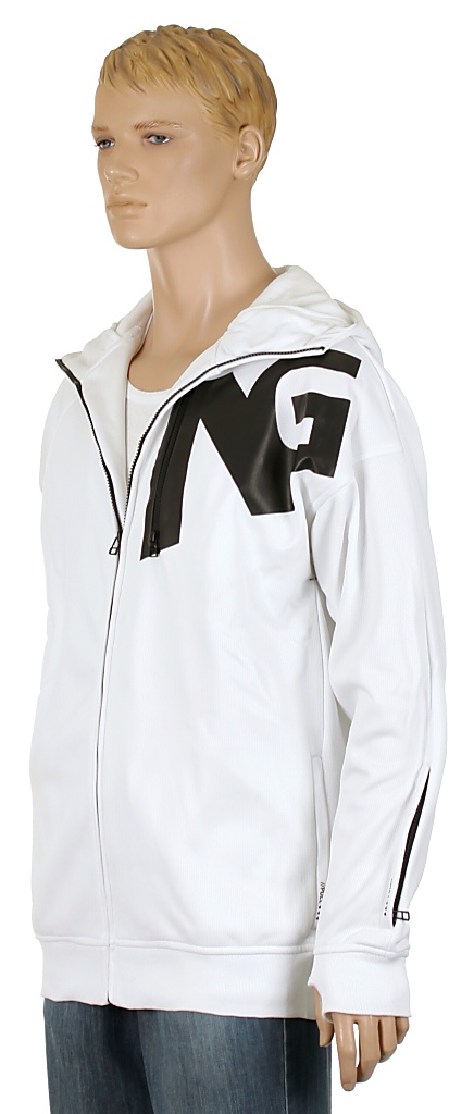 hoodie Analog Transpose 4 Rideable Zip - Optical White