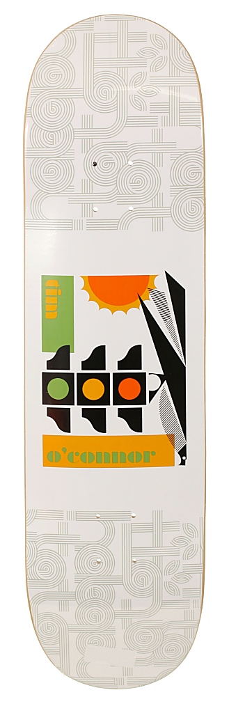 skateboard Habitat O'Connor Insignia - White