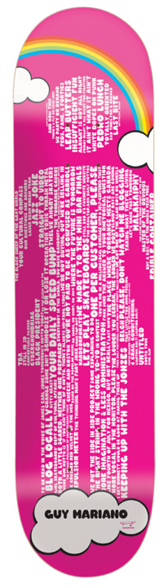 skateboard Girl Guy Mariano Crail Motto - Pink/White