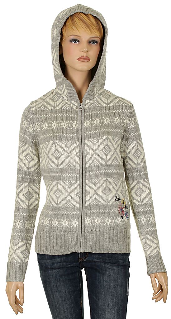 svetr Roxy Montana Jacquart - Montana Jacquart Heather Gray