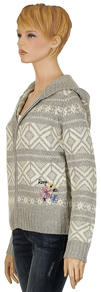 svetr Roxy Montana Jacquart - Montana Jacquart Heather Gray