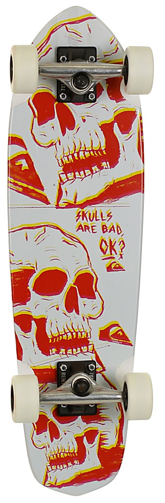 longboard Quiksilver Skulls Cruiser - Black/Raw