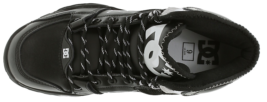 boty DC Versatile High WR - Black/White/Metallic Silver