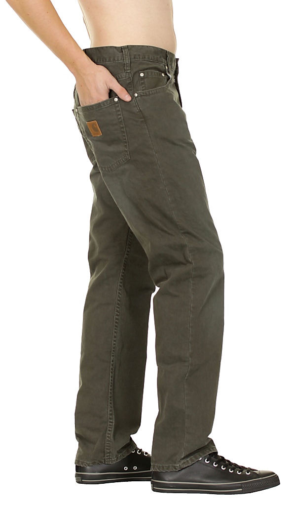 trousers Carhartt Slim Louisiana - Olive Vintage Washed