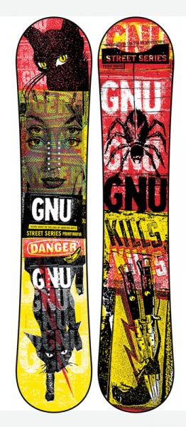 snowboard GNU Street Series - Danger Graphic