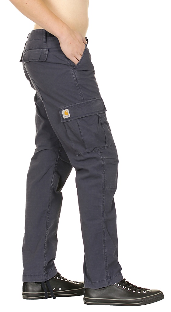 nohavice Carhartt Aviation Cotton Columbia Ripstop - Navy Stone Washed