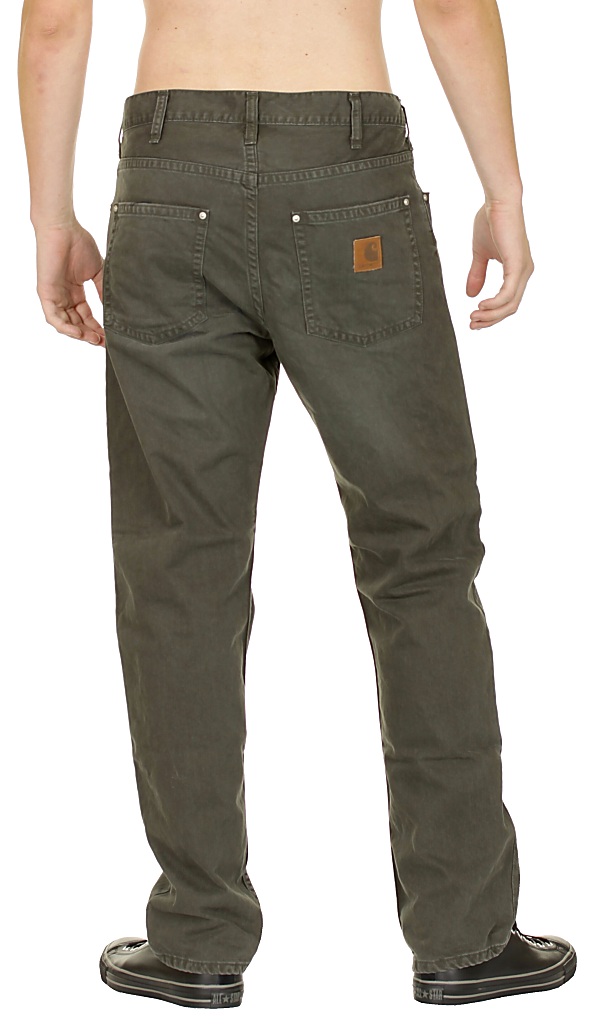 trousers Carhartt Slim Louisiana - Olive Vintage Washed