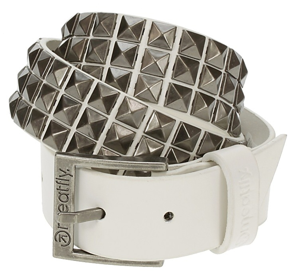 pásek Meatfly Metal - B/White/Metal