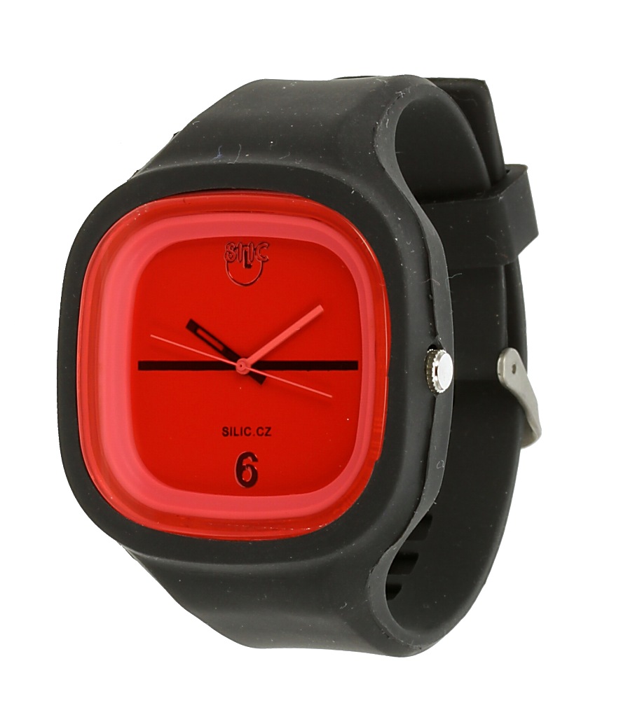 hodinky Silic Color - Red/Black