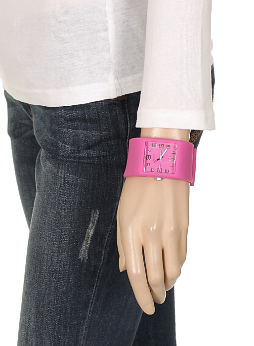 hodinky Silic King Size Numeral - Pink/Black Watch