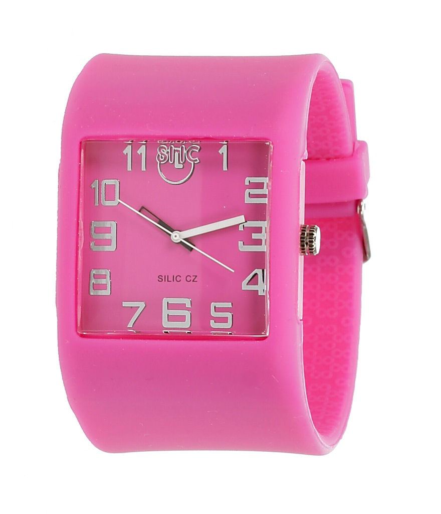 hodinky Silic King Size Numeral - Pink/Black Watch