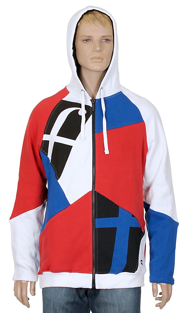 mikina Forum Mash Up Zip - White