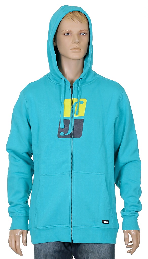 mikina Forum Split Logo Zip - Hight Blue