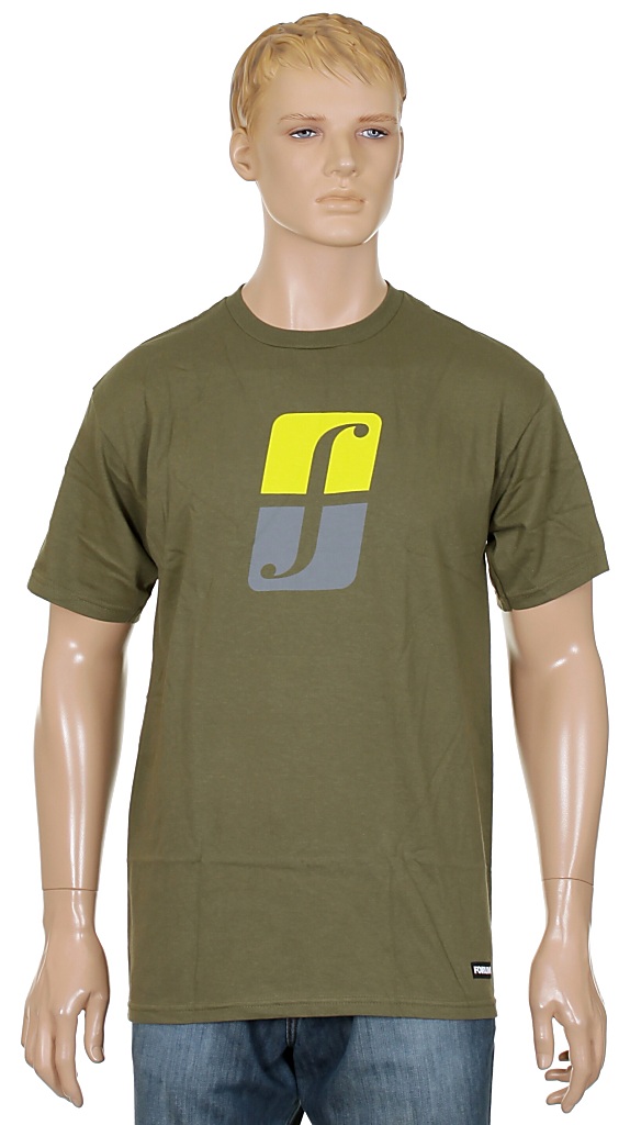 tričko Forum Split Logo - Militia Green