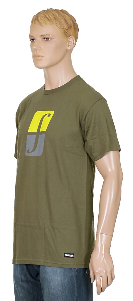 tričko Forum Split Logo - Militia Green