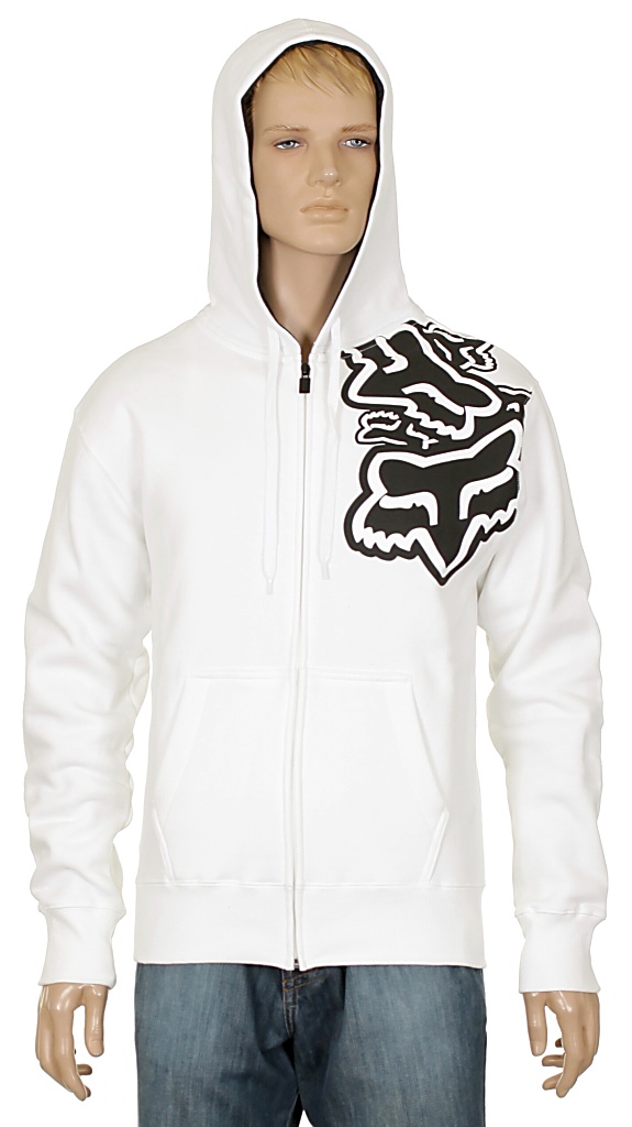 hoodie Fox Slapstick Zip - White