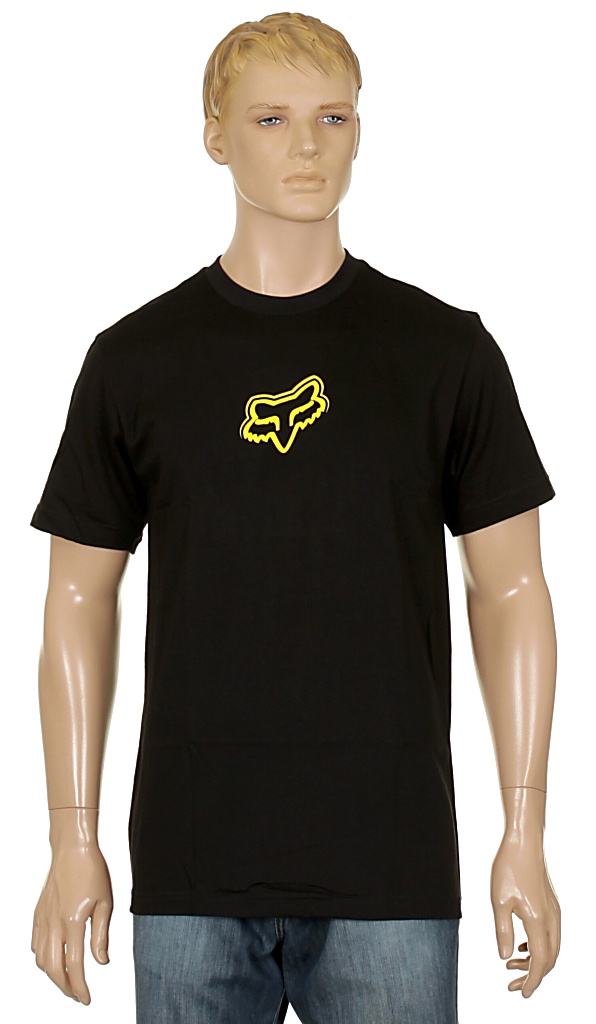 t-shirt Fox V4 - Black/Yellow
