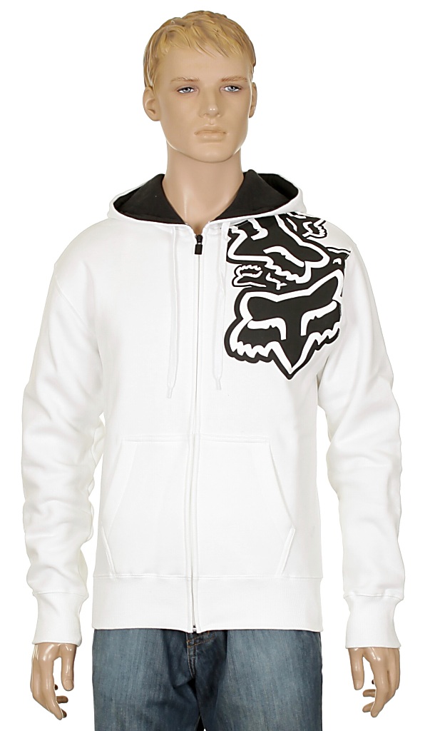 hoodie Fox Slapstick Zip - White