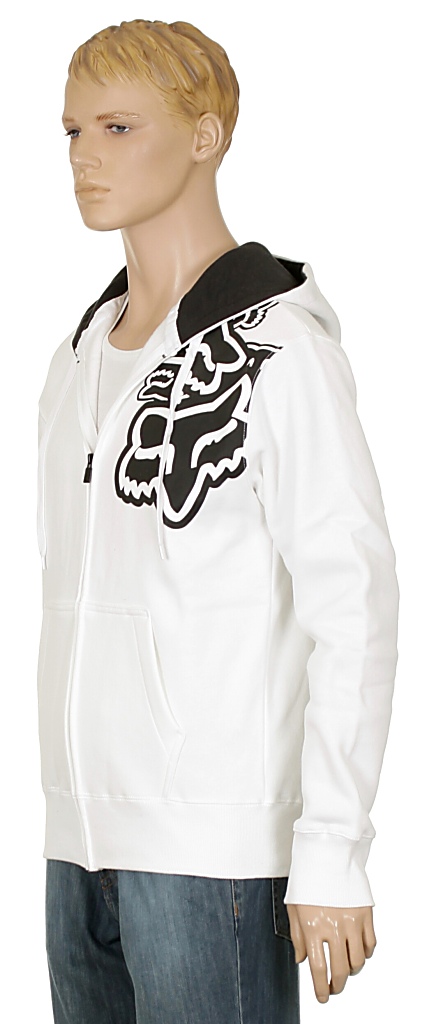 hoodie Fox Slapstick Zip - White