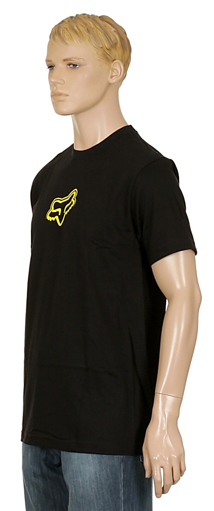t-shirt Fox V4 - Black/Yellow