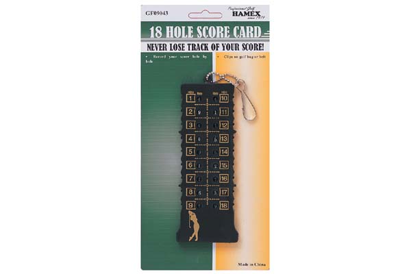 golfové počítadlo Bestgolf 18 Hole Score Card - Green/White