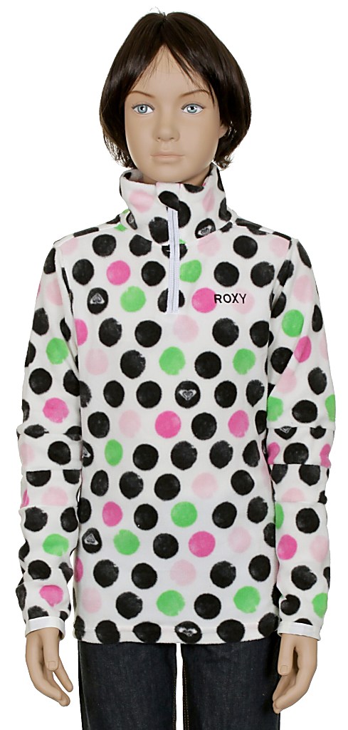 mikina Roxy On The Run Printed Girl Kid's - Time S Dots White