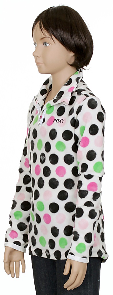 mikina Roxy On The Run Printed Girl Kid's - Time S Dots White