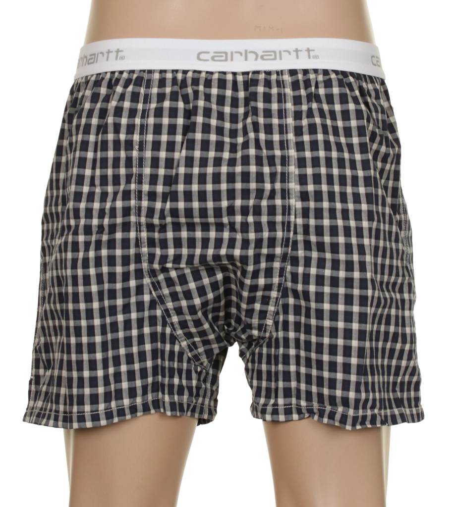 trenky Carhartt Logo - Bryden Check/Sub Blue Check