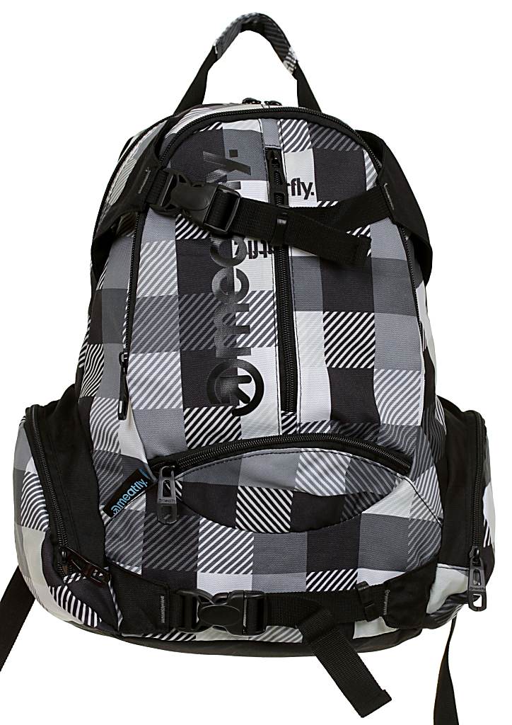 backpack Meatfly Chika - A/Checkers Black/Gray