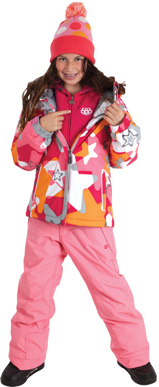 kurtka 686 Girls Mannual Starburst Kid's - Raspberry