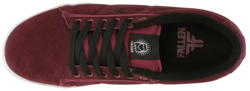 topánky Fallen Bomber - J Hardy Burgundy/Black